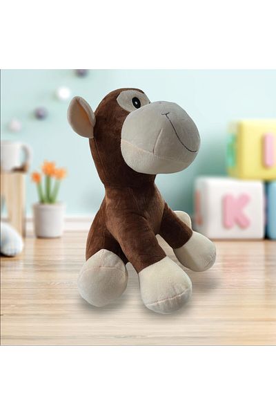 Sunman Puffy Friends Monkey - Cute Play and Sleep Backward Monkey 35x30 CM