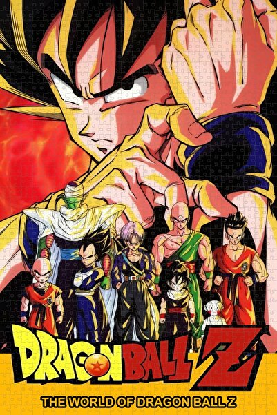Jeronkarji The World of Dragon Ball Z (2000) Film Posterinin 1000 Parça Puzzle Yapbozu