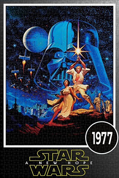 Jeronkarji Star Wars (1977) Film Posterinin 1000 Parça Puzzle Yapbozu e1