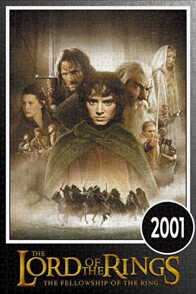 Jeronkarji Yüzüklerin Efendisi: The Fellowship of the Ring 2001 Film Posterinin 1000 Parça Puzzle Yapbozu S16