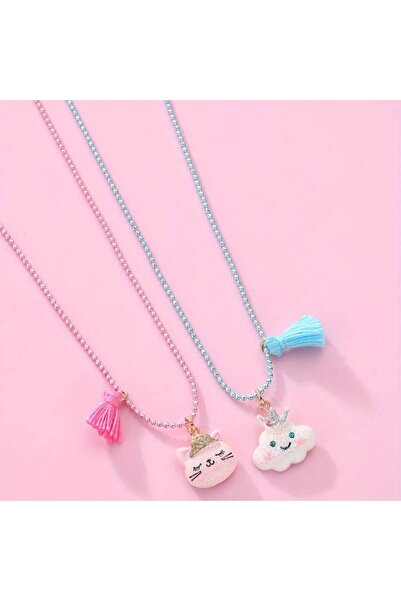 GlassySKY 2 Adet Tatlı ve Sevimli  En İyi Arkadaş Best Friends Kolye, Doğum G...