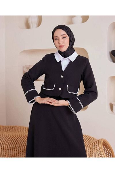 ELİSA Embroidery Detailed Jacket Skirt Set
