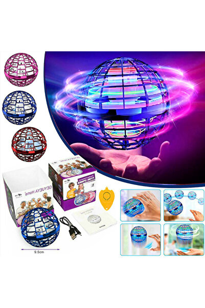 Sarego Ufo Uçan Top Drone Led Işıklı Usb Şarzlı Boomerang 360° Dönen Küre Vip...