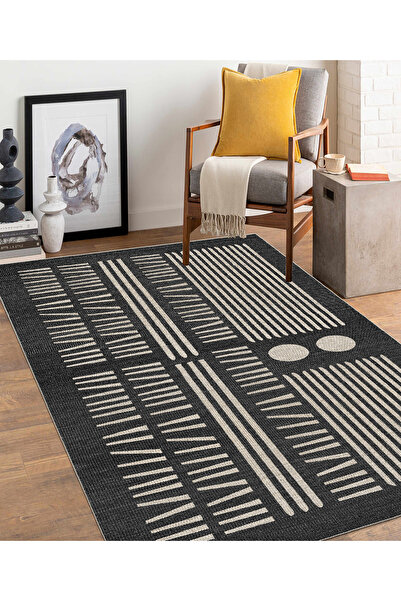 GNL HOME İskandinav Geometrik Desenli dijital baskı yıkanabilir salon mutfak ...