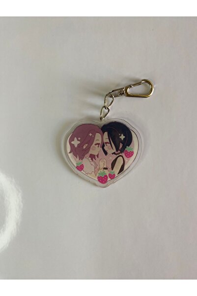 Hara Company سلسلة مفاتيح منقوشة بتصميم الرسوم المتحركة نانا والهاشي - زخرفة ...