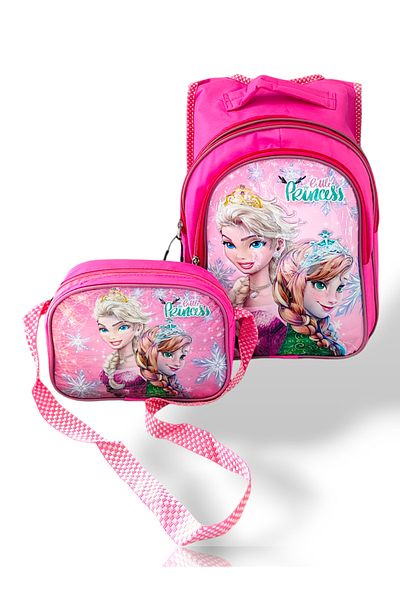 Armoire Elsa Anna - Primary School Lighted Backpack and Lunchbag for Girls