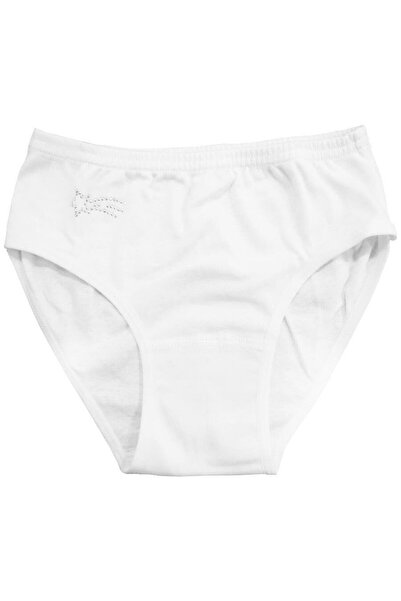 ÖZKAN Girl's 5 Pack - Flexible and Comfortable 100% Cotton Stone Detailed Sli...
