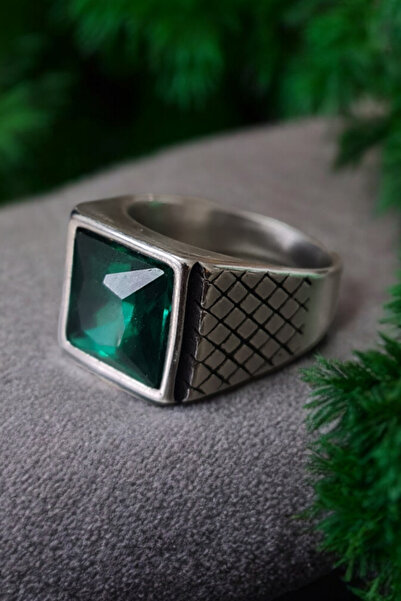 Budakoğulları 316l Saf Dövme Çelik Üzeri Altın Kaplama Erzurum Oltu Taşlı Taş...