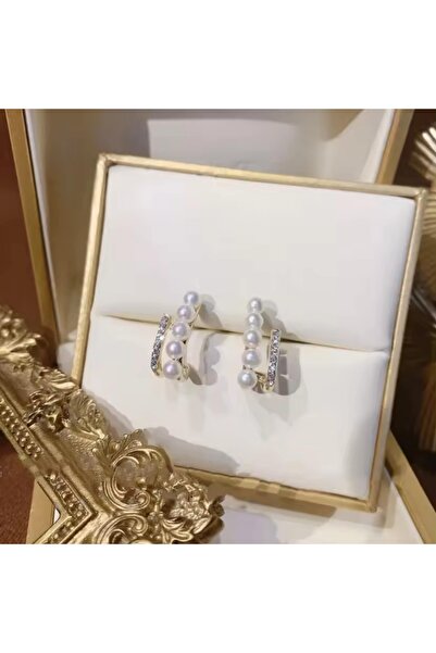 toptanhanem İnci Tasarımlı Antialerjik Çelik Küpe - Şık ve Hassas Cilt Dostu Aksesuar