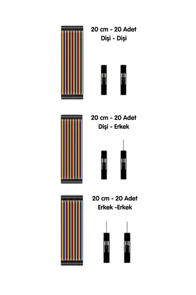 Kidsmaker Arduino Yardımcı Kit 4: Breadboard-Jumper-Led-Direnç-Buton
