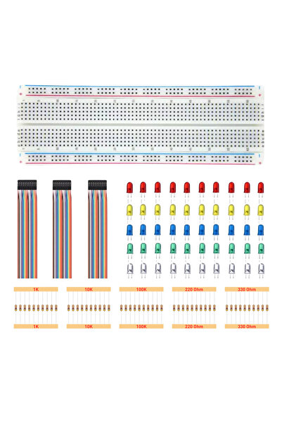 Kidsmaker Arduino Yardımcı Kit 3: Breadboard-Jumper-Led-Direnç