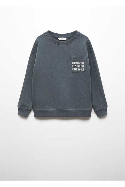 MANGO Kids Hanorac verde pentru copii