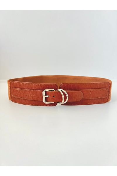 ENOFE 5 Cm Lastikli Korse kemer Gümüş toka