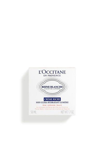 L'Occitane Reine Blanche Whitening Infusion Rich Cream - Intensive Consistency, Brightening Cream, 50ml