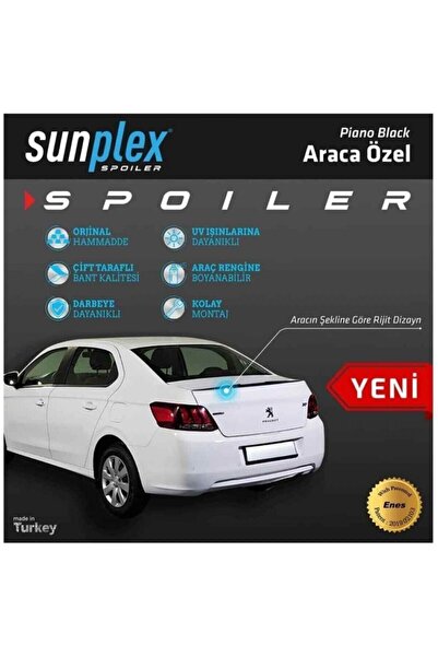 SUNPLEX Citroen C-elysee Bagaj Üstü Spoiler Piano Black