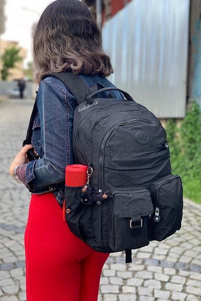 DodoButik Rucsac ușor cu mai multe buzunare din material rezistent la ploaie