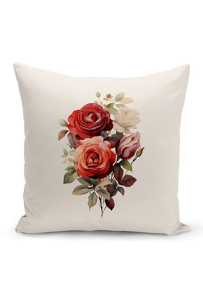 Bertille Home Seria Flower/Vintage, cu imprimare digitală pe două fețe, set de 8 huse de pernă (set de huse de pernă)