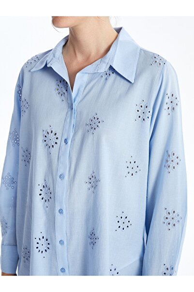 LC Waikiki LCW Kendinden Desenli Uzun Kollu Kadın Gömlek