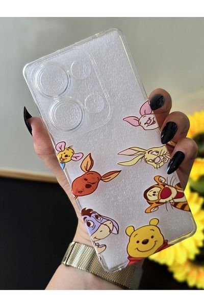 SUPER FRAME حافظة هاتف شفافة مطبوعة متوافقة مع هاتف Xiaomi Redmi Note 13 PRO 4G (ليس 5G)