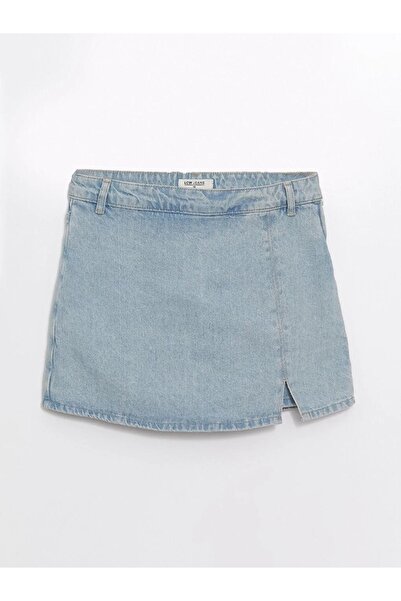 LC Waikiki LCW Jeans Standart Fit Kadın Jean Şort Etek