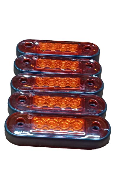 POLATLI OTO AKSESUAR 10 Adet 4 Ledli Sarı Flintstones Led Lamba Sarı Renk 12v-24v