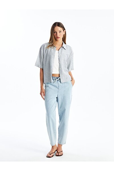 LC Waikiki Dámské džínové kalhoty Balloon Fit - elastický pas