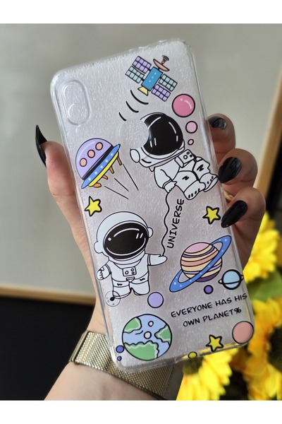 SUPER FRAME Xiaomi Redmi Note 7 Uyumlu Baskılı Şeffaf Telefon Kılıfı