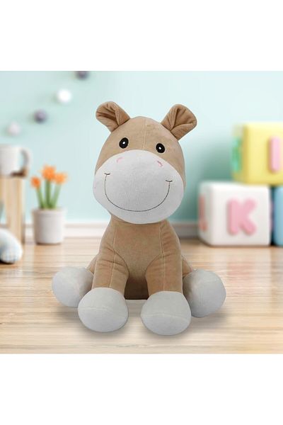 Sunman Puffy Friends Hippopotamus - 35x30 cm Cute Play and Sleep Companion