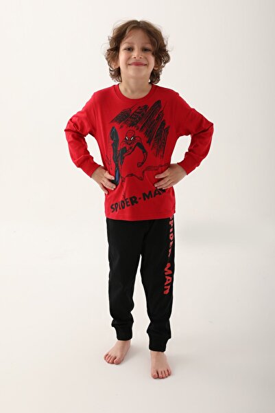 SPIDERMAN Red Boy's Long Sleeve Pajama Set