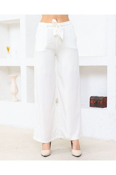 HANIMCA GİYİM Wide Leg Women's Summer Trousers - 100% Viscose
