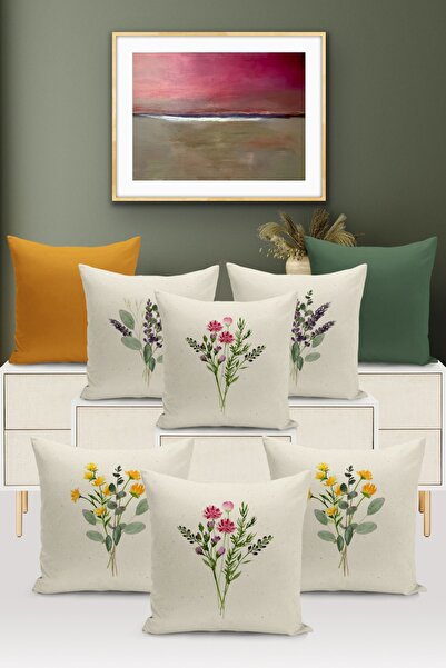 Bertille Home Seria Flower/Vintage, cu imprimare digitală pe două fețe, set d...