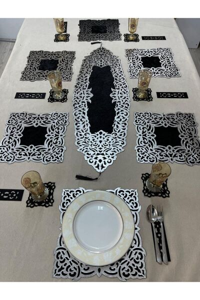 SEHARA Serviciu american/runner/ranır/velur/19 piese/set de prezentare pentru...