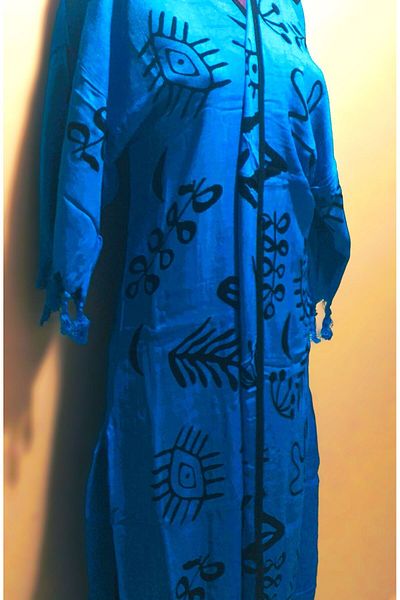 Sunsurf Σκούρο μπλε Slap Stone εμπριμέ Kaftan Pareo