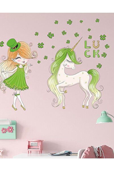 KT Decor Unicorn 70 Pieces - Girl's Room Wall Sticker Set