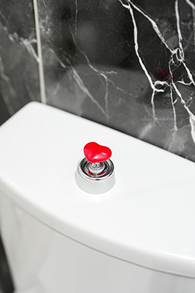 Hayveys Klozet Basma Buton Düğmesi Kulp, Kalp Klozet Kapağı Kulbu Şifon Tuşu