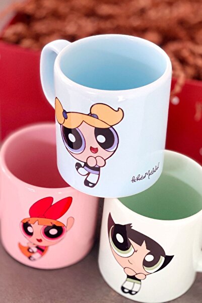Bikutumutluluk Powerpuff Girls Bubbles Mavi Hediye Kupa Bardak