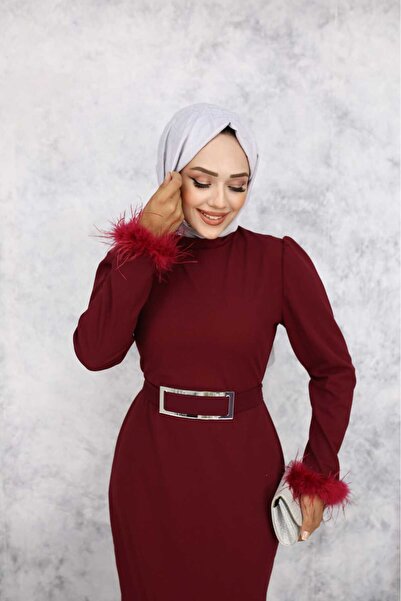 marwella Rabia Tesettür Abiye - Bordo