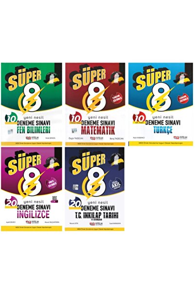 Nitelik Yayınları 8.sınıf Süper Lgs 5 Branş Deneme Seti (5 KİTAP)