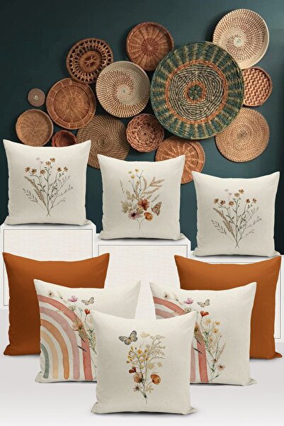 Bertille Home Vintage Floral Series - Double Sided Digital Printed 8-Piece Th...