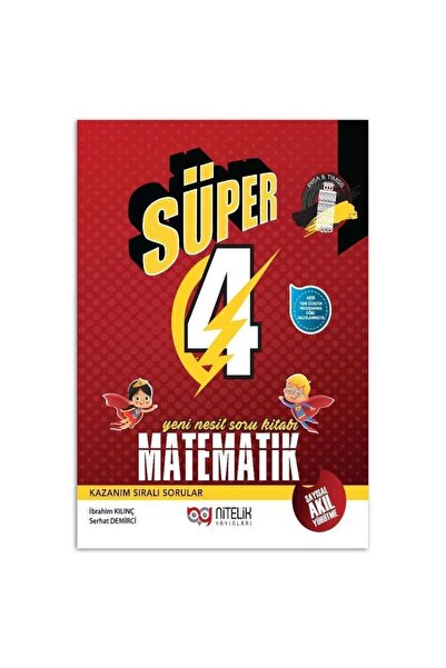 Nitelik Yayınları Yeni Süper 4 Sınıf Matematik B Başarı Yeni Nesil Soru Kitabı