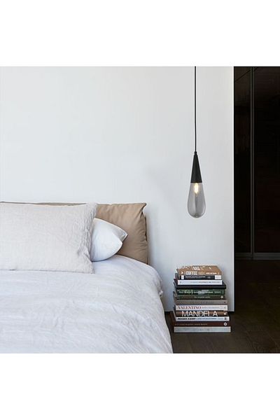 TT AYDINLATMA Tt023-1-Ytk-Full-Sy Drop Model Black Matte Bed Headboard - Bathroom Chandelier