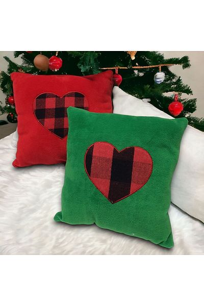 Mellito Toyzz 40x40 Decorative Red Heart Cushion, Pillow