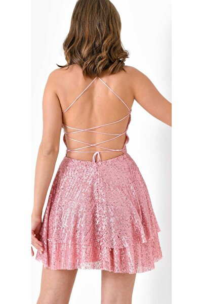 hilaltrendd Efsane pulpayet prenses mini elbise