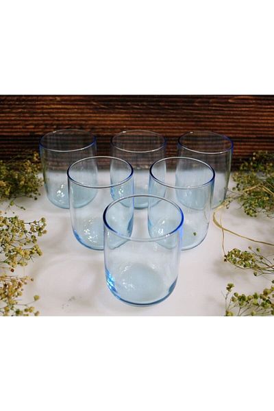 Paşabahçe 420112 Iconic Water Glass Turquoise Color Set of 6