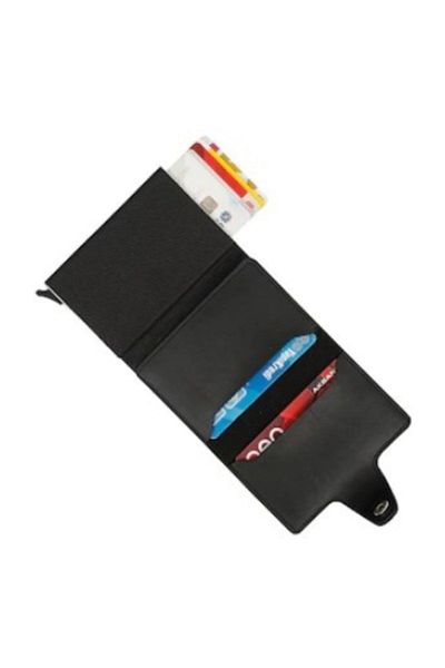 Yerli Leather Wallet Card Holder with Mechanism
