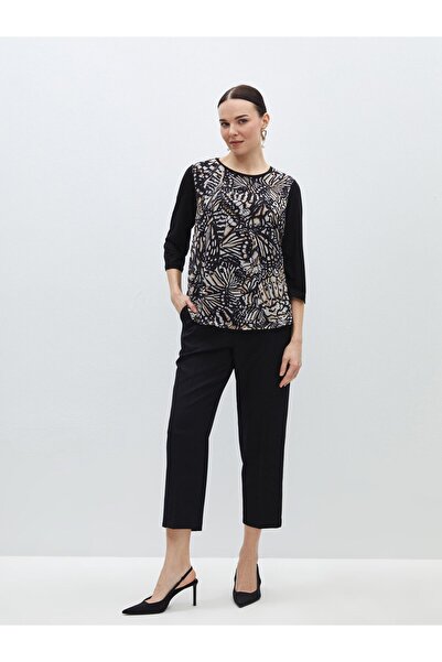 LC Waikiki Dámské tričko se vzorem Crew Neck