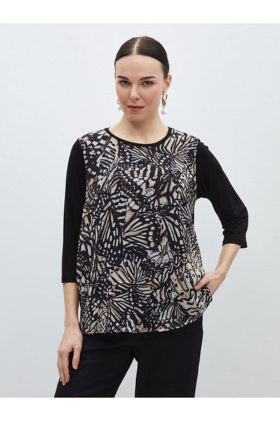LC Waikiki Patterned Crew Neck Women's T-Shirt