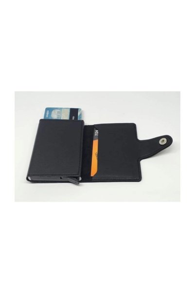 Yerli Leather Wallet Card Holder with Mechanism