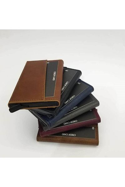 Emek Minimalist Secrid Automatic Mechanism Metal RFID Blocking Card Holder