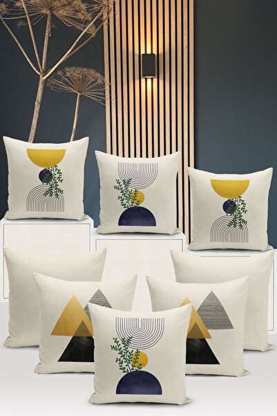 Bertille Home Мінімалістична серія з 8 предметів з цифровим друком Набір чохлів для подушок